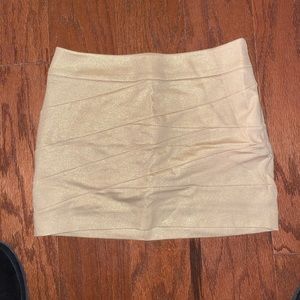 Express Gold Mini Skirt